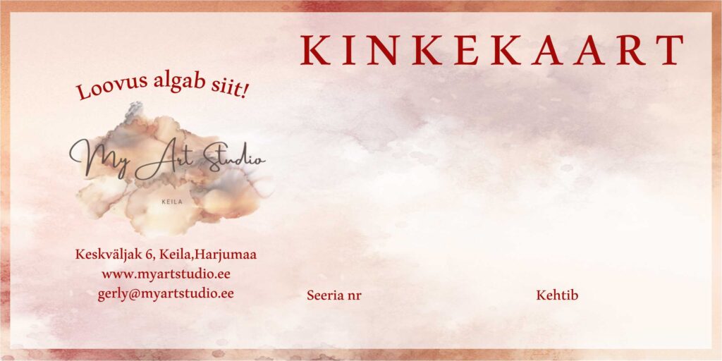 My Art Studio kinkekaart